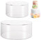 LDXDRU 2 Pack Clear Acrylic Cake Stand, 6 & 10 Inch Fillable Cake Risers, Decorative Cake Display Tier Cylinder Cake Stand Holder Food Dessert Display Holder for Wedding Anniversary Birthday Party
