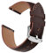 Wanme Cuir Bracelet Compatible avec Garmin Venu 2S/Venu 3S/Vivomove 3S / Vivoactive 4S Femme, 18mm Bracelet de Remplacement pour Garmin Forerunner 265S / Forerunner 255S (Marron Vintage, 18mm)