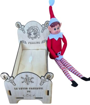 Lit en Bois pour Peluche Lutin Farceur