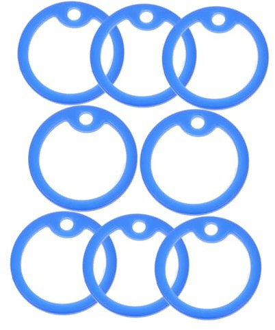 BUGUUYO 8 Stück Schutzhüllen Aus Elastischem Material Für Hundemarken, Rund, Für Haustierhalsbänder, Lärmreduzierend Und Kantenbewahrend