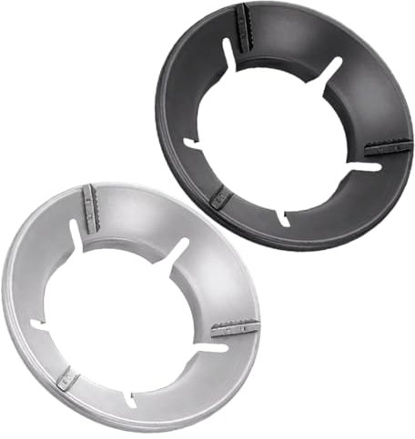 KALLORY 2piezas Anillo Wok Para Estufa De Gas Soporte Resistente Altas Temperaturas Y Antiviento Accesorio Profesional Para Cocción Y Ahorro Energético