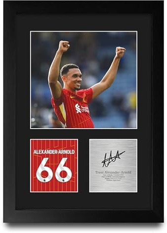 HWC Trading Trent Alexander-Arnold Liverpool Geschenke Gedrucktes Signiertes Autogramm Foto für Fußball Anhänger and Fans - A4 Porträt Gerahmt