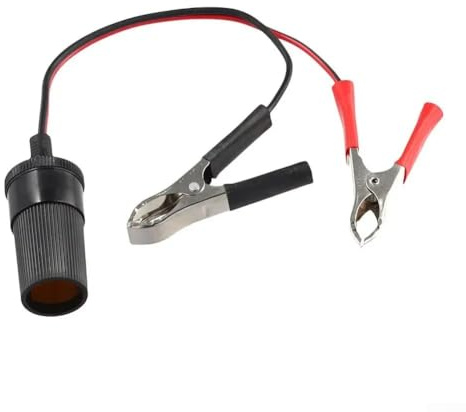 12 V Autobatterieklemmen-Adapterkabel mit Steckdosenanschluss für bequemen Anschluss an Kfz- und Batterie-Stromquellen