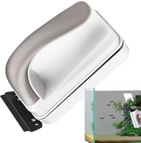 Ocastuted Pulitore Magnetico per Vetri di Acquario - Raschia Alghe per Vasca Pesci con Doppia Pulizia,Attrezzo Galleggiante per Appartamento Scuola Ufficio Non Graffia