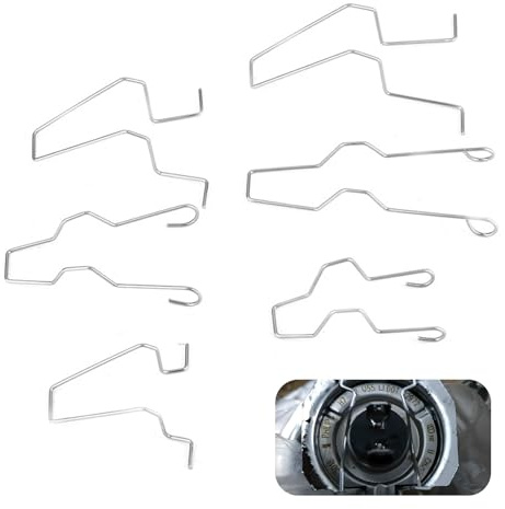 Glühbirne Haltefeder Klemmen, 6 STÜCKE Stahl Scheinwerfer Haltefeder Klemme, Kompatibel mit H1/H3/H4/H7 Glühbirnen, Universelle Federklammern für Auto Scheinwerfer