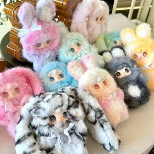 Kawaii Yooki Hopping Bunny Series Stuffed Blind Box for Children and Collectors Surprise Doll with Kawaii Designs and Keychain Adorable Expressions Mystery Blind Box