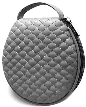 AOWIS PU Leather CD/DVD Case - 20Capacity Portable Storage Tray with Zipper Closure, Space-Saving for Cars and Homes (grey1)
