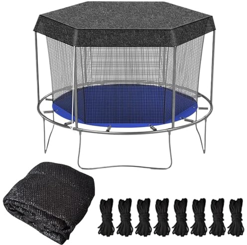 Lanmijia Housse D'ombrage De Trampoline, 183 244 305 366 427cm Couverture Supérieure Trampoline, Toit Pare- pour Trampolines - Pare- Anti-UV Auvent De Protection Solaire pour 6/8 Polonais Trampolines