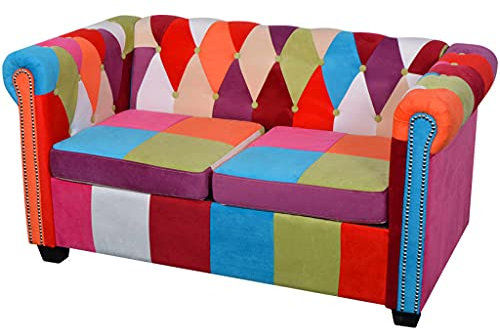 vidaXL Chesterfield Sofa 2-Sitzer Loungesofa Couch Stoffsofa Polstersofa Design