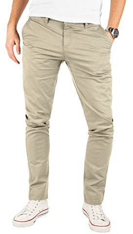 Yazubi Chino Herren Hose - Modell Kyle by Yzb Jeans - Business Männer Chinohose mit Stretchanteil, Beige (Plaza Taupe 161105), W38/L30