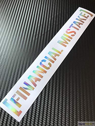 SUPERSTICKI Financial Mistake Oil Slick Folie Hologramm Auto Tuning Aufkleber ca 30cm Autoaufkleber