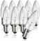 com-four® 9x Riffelkerze für Schwippbögen mit 11 Lampen - Ersatzbirnen für Lichterkette oder Pyramide - 23V / 3W, mit E10 Schraubgewinde (09 Stück - 23V)