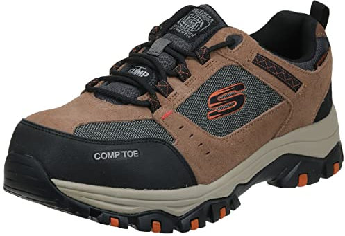 Skechers Herren Greetah BAU-Schuhe, braun/schwarz, 46 EU Weit