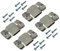 Gedotec Connecteur coulissant canapé Connecteur de meubles TYPE A Connecteur de canapé à visser | Métal galvanisé | Ferrure d'accrochage Ferrure pour lits, meubles rembourrés - tables | 4 Set