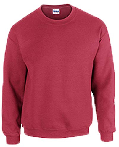 Gildan Men's Sweatshirt Adult 50/50. Crew Neck Sweat/18000, Plain - Red - Medium