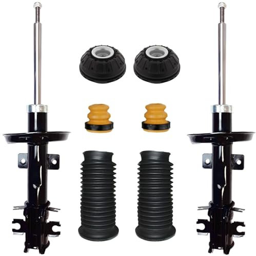 2x Stossdämpfer Staubschutzsatz 2x Domlager Vorderachse für Fiat Grande Punto 199 Linea 323 Punto Evo 199 für Opel Corsa D + Mk III D