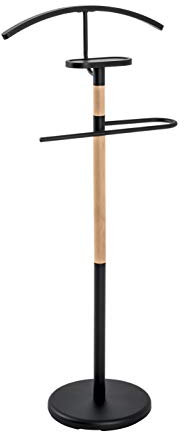 HAKU Möbel Herrendiener buche, schwarz, Massivholz, Metall - Maße: B 47 cm x H 112 cm x T 29 cm, Style: Modern