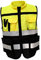 Perfeclan Warnwesten Sicherheitsweste Auto Pannenweste mit Reflektierende Streifen, Weich und gemütlich, Gelb Schwarz, XL 175