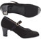 PASARELA - Zapatos de Baile Flamenco de Piel Ante Negros con Clavos para Mujer Cuero Mujer Color: Negro Talla: 36