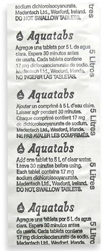 Water Purification Tablet 1 Tablet Treats 2-5L Safer Drinking Water x 4000