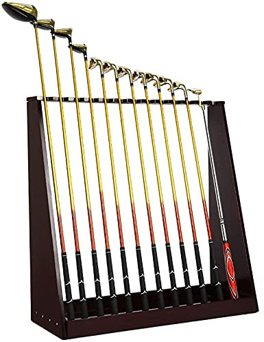 XHP Hölzerner Golf-Putter-Ständer, hält 13 Golfschläger-Display-Ständer, Golfschläger-Display-Regal, Halter Golfschläger-Lagerregal und Organizer-Regal-Ausrüstung
