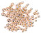 Gem-Inside 50 Stück 3 mm hypoallergene 14 Karat Gelbgold gefüllte Kieselstein Rondelle Spacer Perlen Stopper Quetschperlen für Schmuckherstellung Großhandel Metallperlen DIY Handarbeitsbedarf