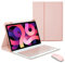 CHSTLS Funda Teclado para Xiaomi Pad 5 2021 11 Pulgadas, Carcasa Teclado QWERTY-US Inteligente Inalámbrico Desmontable Magnético con Ranura para Lápiz ​+ Mouse para Xiaomi Pad 5 Pro 11 5G 2021 - Rosa