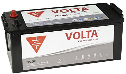 Bateria de Camión VOLTA Professional Pro 200Ah 1250A - Borne +Izq - Medidas Largo 513 x Ancho 223 x Alto 223 mm con 2 años de Garantía - Fabricación Europea.