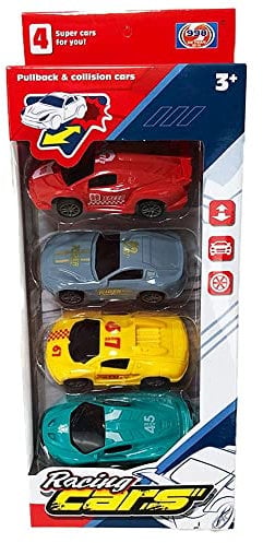 BEMIRO Rennwagen Spielzeug 4er Set - ca. 29 cm, Spielzeug Auto, Rückzug Auto, Spielzeug Autos, Auto Spielzeug, Auto Kinder, Spielzeugauto Set, Spielzeugautos ab 4 Jahre