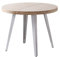 PEGANE Table à Manger Ronde Extensible en Bois Coloris chêne Nordique Pieds Blanc - diamètre 100-180 x Hauteur 76 cm
