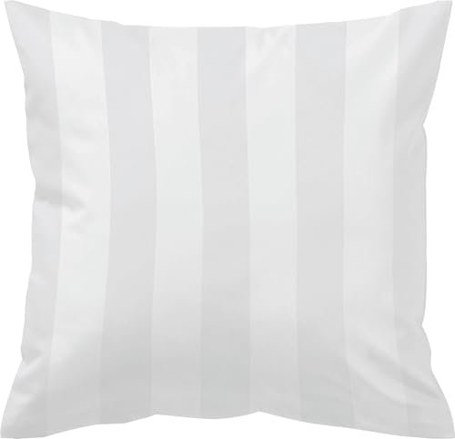 Curt Bauer Kuschelkissenbezug Como Brokat-Damast Weiss Größe 40x40 cm