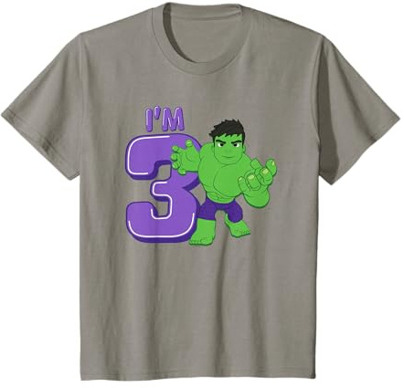 Kinder Marvel Hulk Cute Hulk 3rd Birthday I'm 3 T-Shirt