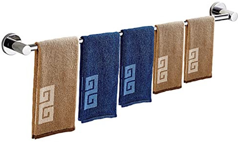 Lange Handtuchstange für Bad und Küche – 90 cm 100 cm 110 cm 120 cm, Edelstahl-Handtuchhalter, Wandmontage, Aufbewahrungs-Handtuchhalter, poliertes Silber-Finish (Size : 120cm)