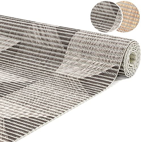 ANRO Badematte Weichschaummatte Bad- und Duschvorleger Antirutsch Badläufer 3D Holz Grau 220x65cm