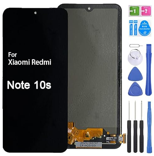 iYAiYO Pantalla Incell Pantalla Digitalizador Pantalla Táctil Recambio Compatible con Xiaomi Redmi Note 10S M2101K7BG, M2101K7BI, M2101K7BNY, M2101K7BL Pantalla Completa con Herramientas-Negro