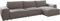 DELIFE Eckcouch Lanzo L Mikrofaser Grau 360x160 cm Recamiere variabel