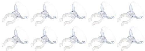 QUARKZMAN 13mm Aquarium Saugnapf Klammern x 20Stk Luftschlauch Klarer Luftschlauch Halter Klemme Zubehör für Aquarium Luftschlauch/Schlauch [Klar]