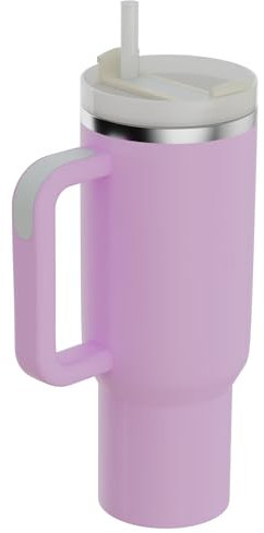 YOUEXPERT 40 oz thermobecher mit Griff und Stroh, trinkbecher mit deckel und strohhalm für Auto Sport Reise Cup Geschenk für Christmas 40oz Isolierte Tumblers (Lila)
