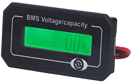 Battery Meter, Digital Display High Precise 8V to 99.9V Lithium Battery Capacity Voltage Gauge