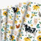 Dtiafu Farmhouse Geschenkpapier, gefaltet, flach, Kuh, Huhn, Boho, Blumenmuster, Geschenkpapier, Großpackung, niedliches Bauernhoftier-Kunstpapier für Weihnachten, Urlaub, Geburtstag, 50,8 x 71,1 cm