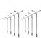 FACULX 10PCS LED Mini Lampione Street HO OO Scala 1/75 per Sandbox Giardini in Miniatura Città Modello Modello Lampada Esterna