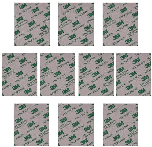 Hergestellt aus 3 M weiche Pads, Schleifschwamm, Schleifen, Polieren, Nass- und Trockenschaum, waschbar, wiederverwendbar, feine Körnung, schnelles Schneiden, Körnung 02600, mikrofein, 10 Stück