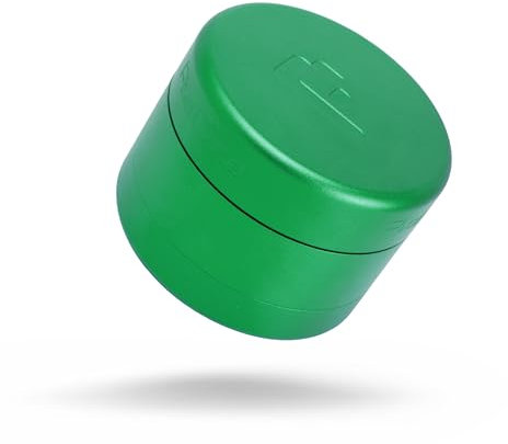 Pixel Cartel Herb Grinder Spice Mill 2.5 inches - Green Metal - Flower Mill Innovation - Teethless Grinder, PXL00050