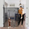 60 Inch Tall Retractable Baby Gates Tall Cat Gate for Stairs, 55 Wide Mesh Baby Gate Retractable Pet Gate for Cats, Outdoor Retractable Gate Indoor Tall Dog Gates for Doorways, No Jumping Over, Black