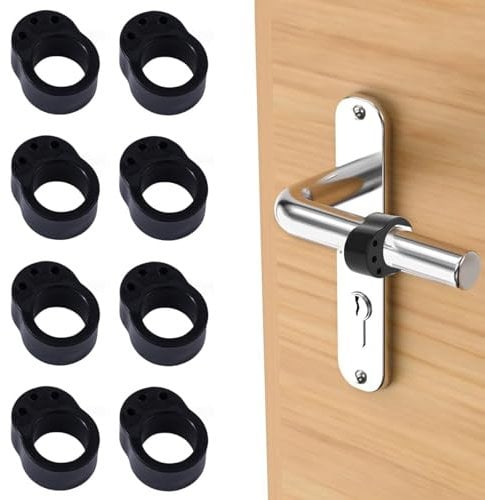 GUGUGO 8 Stück Türstopper Klinke, Türklinkenpuffer Türgriff Stopper, Türgriff Schutz, Türklinken Stopper, Türstopper Wandschutz Türklinke, Türstopper für Türgriff Wand Schützen (Schwarz)