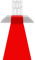 SPARKLERS CLUB Tapis de Cérémonie Chic, Tapis de décoration, idéal pour Magasin, événements et fêtes, cinéma, église/Petites et Grandes Longueurs (Rouge, 1 Mètre)