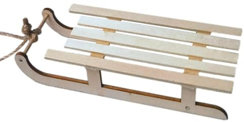 Holzschlitten Ornament - Schöne saisonale Dekoration, extravagantes Weihnachtsbaum-Accessoire | Rustikaler Schlitten-Ornament für Fröhlichkeit, Na-Liebhaber