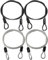 QLEUIFT Cavo di Sicurezza in Acciaio Cavo di Bloccaggio 1 m Sicurezza Acciaio Cavo Cavo Acciaio Lucchetto Fermacavo per Mobili da Giardino Biciclette(4 PCS, Nero, Argento