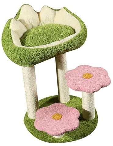 MagiDeal para Gatos con Forma de Flor, para Gatos, Juguete Interactivo para Gatos, rascadores para Gatos, rascadores Grandes para Mascotas