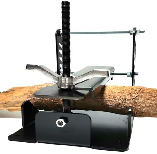 Lumberjack Tools Holzschloß/Rohrtisch Schraubstock Werkbank/XL Holzscheithalter Holzscheite Schnellverstellung und Verriegelung für 1-1/5.1 cm-14.0 cm Durchmesser Holzscheite